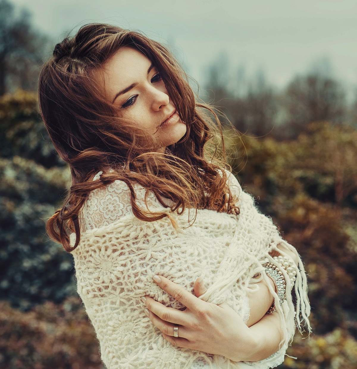 Girl with sweater