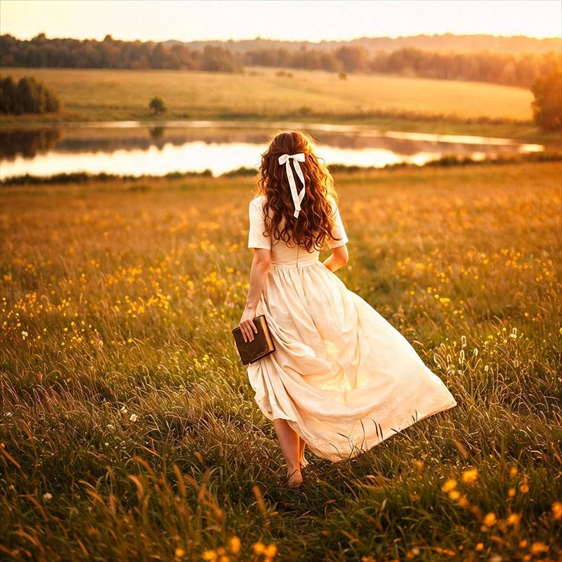 WOman in a field